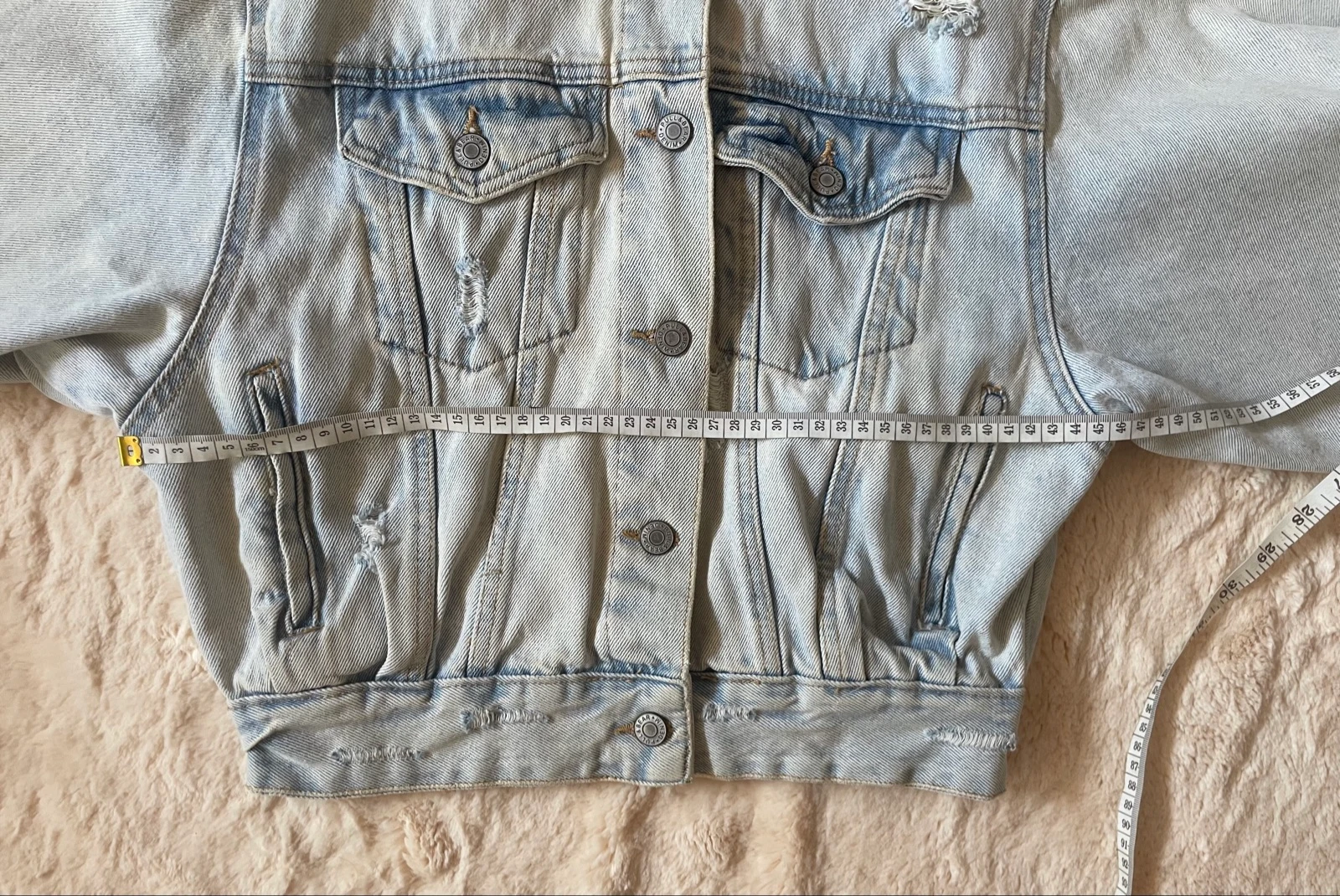 Veste en jean oversize Pull&Bear XS bleu clair – photo 7